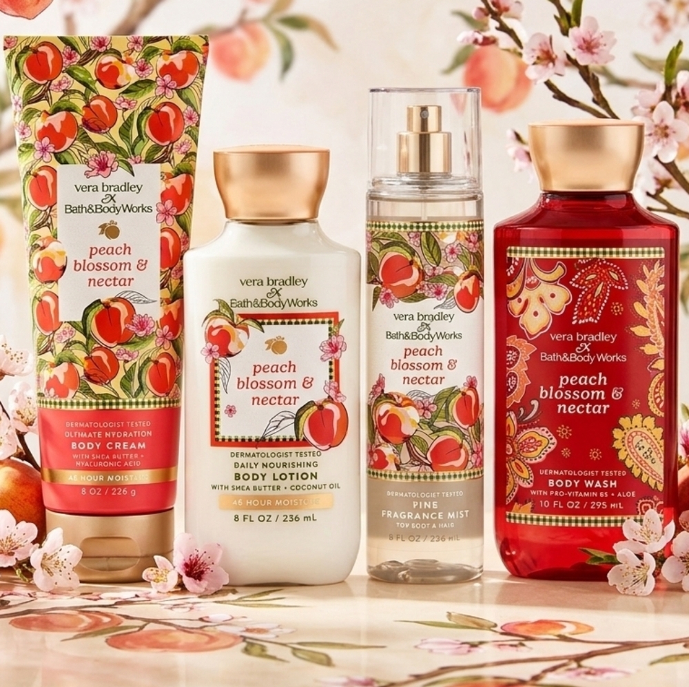 NEW!!  Peach Blossom & Nectar Body Care Set